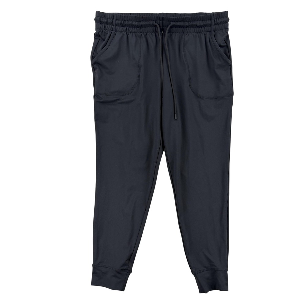 Torrid Jogger Pants Womens 0 Plus Black Active Stretch Pockets Gym Elastic Waist